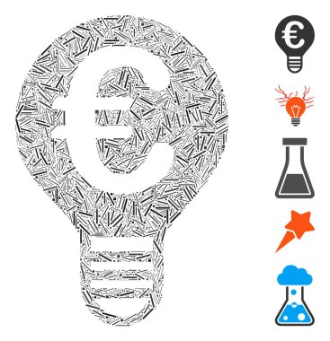 Line Mosaic Euro Bulb Icon