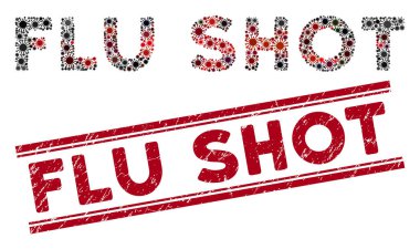 Üzüntü Gribi Kırmızı Mühür ve Coronavirüs Mozaik Metni 'ni Vurdu