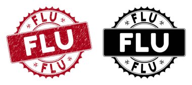 Grunge Gribi Yuvarlak Kırmızı Damga Mührü