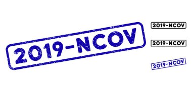 Tehlike 2019-Ncov Dikdörtgen Damgaları