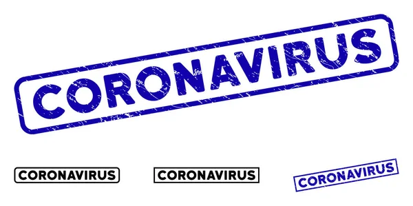 Ορθογώνια γραμματόσημα του Coronavirus κινδύνου — Διανυσματικό Αρχείο