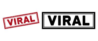 Çizilmiş Viral Dikdörtgen Çerçeve Damgası