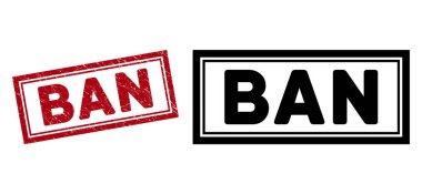 Grunge Yasak Dikdörtgen Çerçeve Filigranı