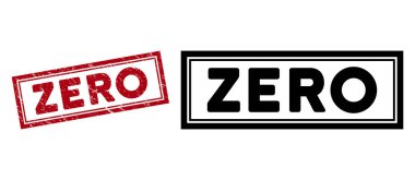 Grunge Sıfır Dikdörtgen Çerçeve Filigranı