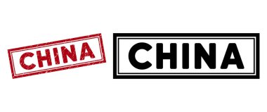 Tehlike Çin Dikdörtgeni Çerçeve Mühür Mührü