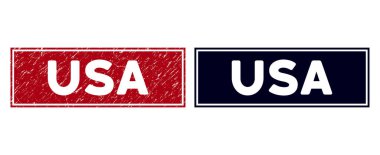 Grunge Usa Dikdörtgen Filigranı