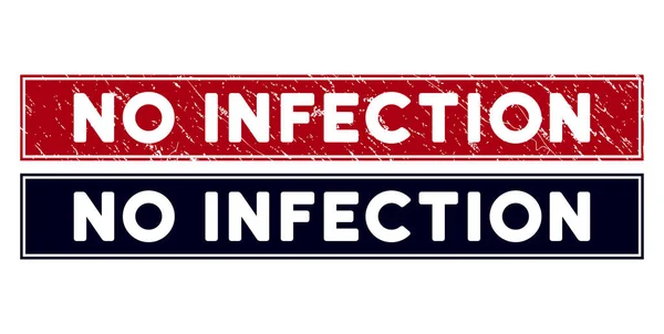 Scratched No Infection Rectangular Watermark — Stock Vector