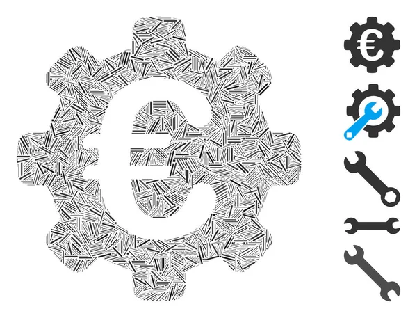 Mosaïque d'écoutilles Options euro — Image vectorielle