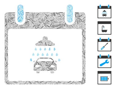 Hat Mozaik Araba Duşu Takvimi Günü