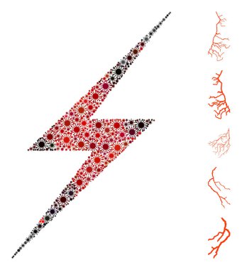 Coronavirus Mosaic Lightning Icon