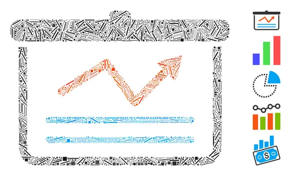 Линейка Основана Значке Графиков Мозаичный Векторный График Разработан Рандомизированными Линиями — стоковый вектор