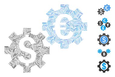 Hatch Mozaik, finansal mekanik ikonuna dayanıyor. Mozaik vektör finansal mekaniği dağınık ambar parçalarıyla oluşturulur. İkramiye simgeleri eklendi.