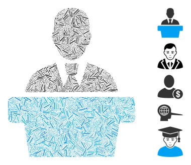 Hatch Mozaik politikacı simgesine dayanıyor. Mozaik vektör politikacı dağınık kapak noktalarından oluşur. İkramiye simgeleri eklendi.