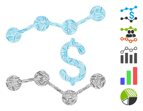 Линейка Основана Трендах Мозаичные Векторные Тенденции Состоят Случайных Линий Добавлены — стоковый вектор