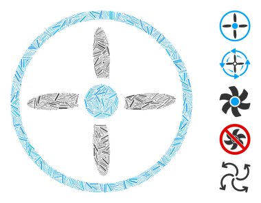 Dash Mozaik hava vidaları ikonuna dayanıyor. Mozaik vektör hava vidası rastgele tire parçalarıyla oluşturulur. İkramiye simgeleri eklendi.