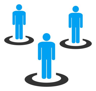 Sosyal izolasyon v2 düz simge. Raster pictogram biçimi, beyaz arkaplan üzerinde sosyal izolasyon v2 simgesidir..