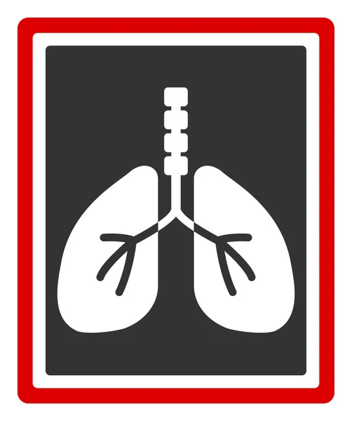ラスター肺X線写真フラットアイコン ラスターピクトグラムスタイルは 白い背景にフラットシンボル肺X線写真アイコンです — ストック写真