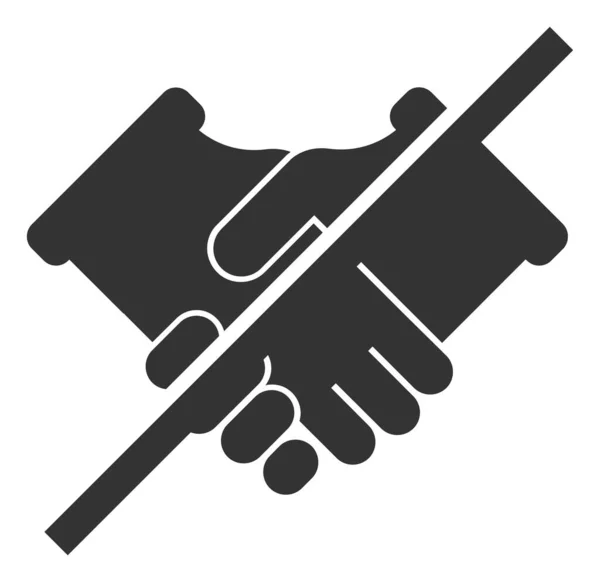 Vektor Verboten Handschlag Flache Symbol Vektor Piktogramm Stil Ist Ein — Stockvektor