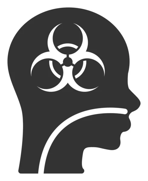 Vector Infected Patient Flat Icon Vector Pictogram Style Flat Symbol — Stock Vector