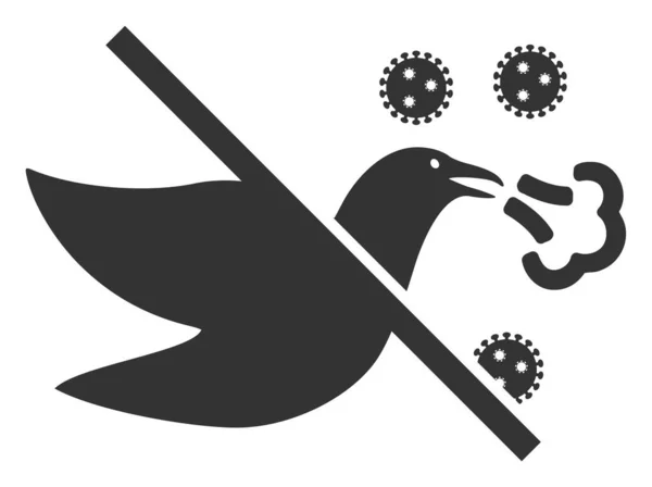 Vector Bird Flu Flat Icon Vector Pictograph Style Flat Symbol — Stock Vector