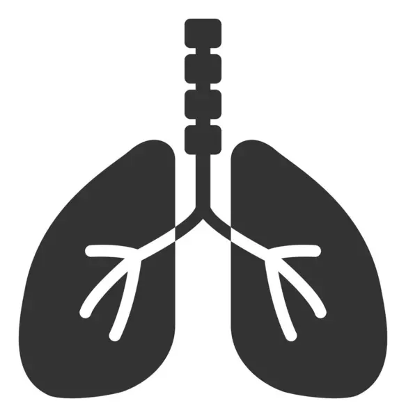 Διανυσματικό Σύστημα Αναπνοής Επίπεδη Εικόνα Εικονόγραμμα Διάνυσμα Στυλ Είναι Ένα — Διανυσματικό Αρχείο
