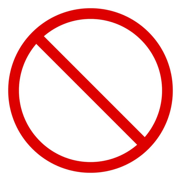 Vector Prohibido Icono Plano Estilo Pictográfico Vectorial Símbolo Plano Prohibido — Vector de stock