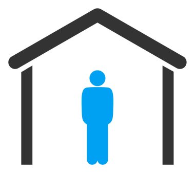 Raster evde ikon olarak kal. Raster pictograph biçimi, beyaz arkaplan üzerinde evde kalma simgesidir..