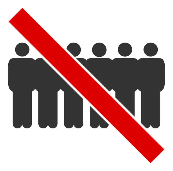 Raster Forbidden People Line Flat Icon Raster Pictogram Style Flat — Stock Photo, Image