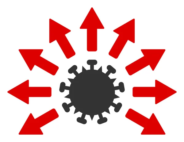 Icône Plate Distribution Virus Raster Style Pictogramme Raster Est Symbole — Photo