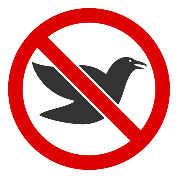 Raster Stop Pájaros Icono Plano Estilo Pictográfico Trama Símbolo Plano — Foto de Stock