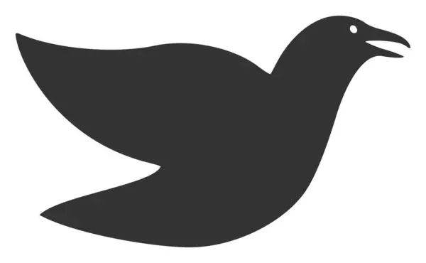 Raster Flying Bird Flat Icon Raster Pictogram Style Flat Symbol — Stock Photo, Image