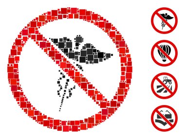Kolaj Hiçbir medikal caduceus simgesi farklı boyutlarda ve renkte kare ögeler birleştirilmemiştir. Vektör kare ögeler, tıbbi caduceus simgesi olmadan soyut bileşim olarak birleştirilir. İkramiye piktogramları eklendi.