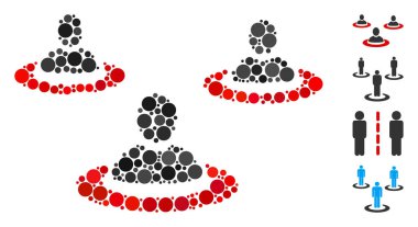 Mozaik Adamlar izolasyon simgesi değişken boyutlarda, konumlarda ve oranlarda küresel nesnelerden birleşti. Vektör küresel ögeler soyut mozaik erkekler izolasyon simgesi olarak düzenlenir.