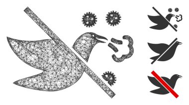 Kuş Gribi Çokgen Web Vektörü Örnekleme Yok