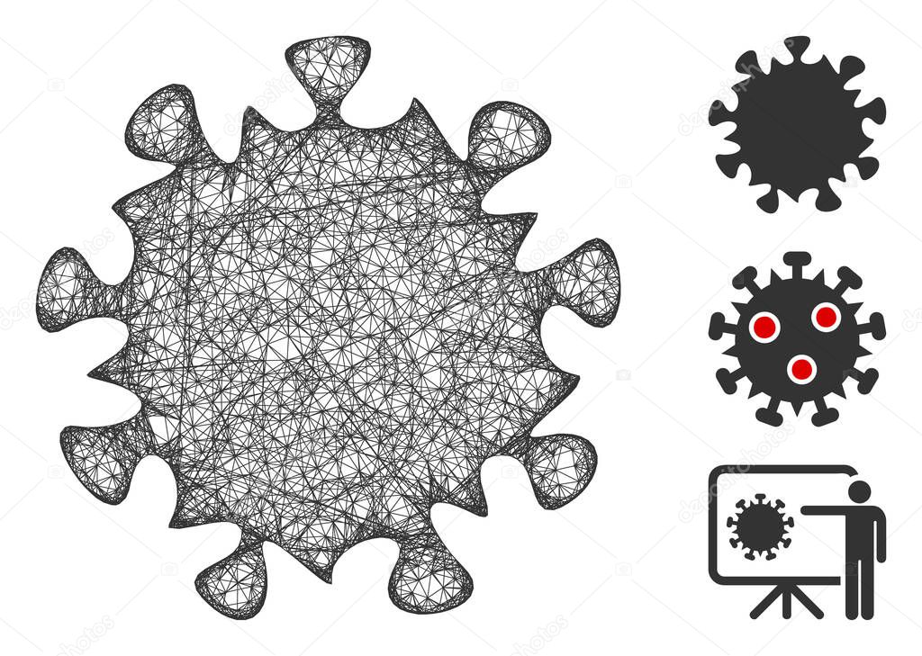 MERS Virus Polygonal Web Vector Mesh Illustration