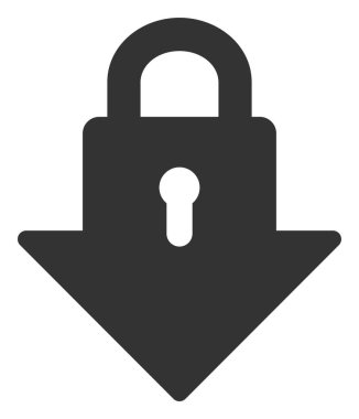 Vektör Düz Kilitleme Oku Simgesi