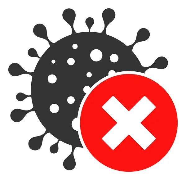 Raster Flat Coronavirus Decline Icon — Stock Photo, Image