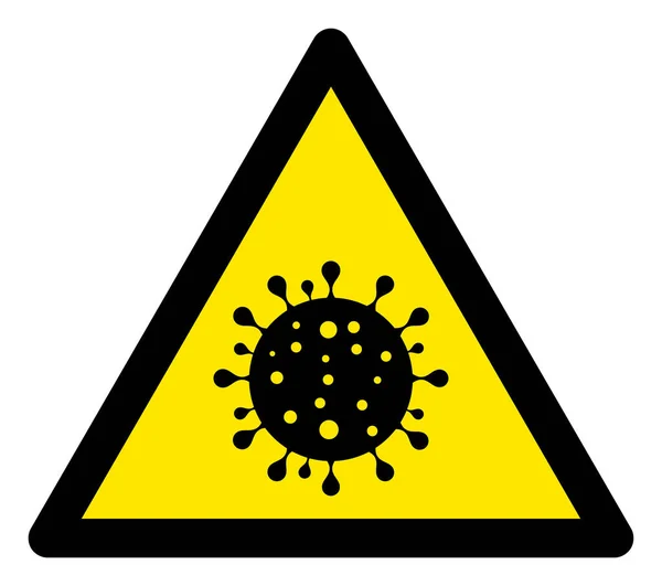 Raster Flat Coronavirus Danger Icon — Stok Foto