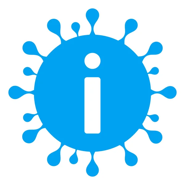 Raster Flat Coronavirus Information Icon — 图库照片