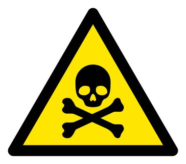 Vector Flat Death Skull Warning Icon clipart