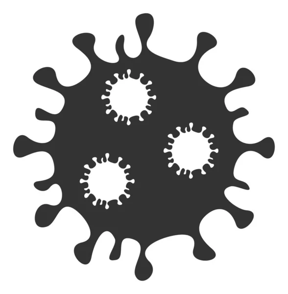 Vector Flat Virus Icon — Stock Vector