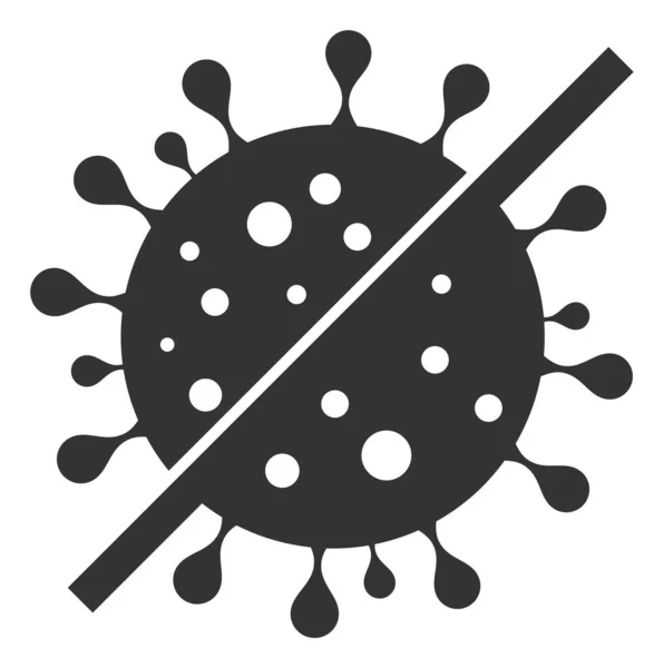 Raster Flat No Flu Virus Icon — Stok Foto