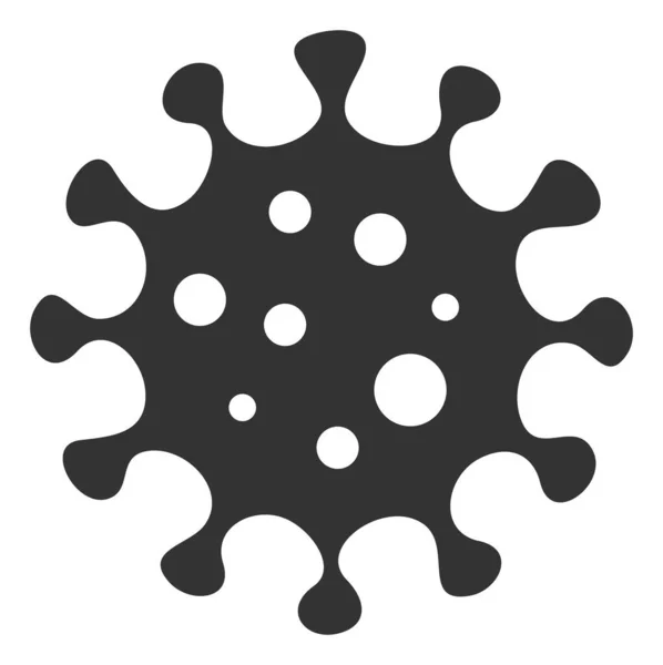 Raster Flat Virus Cell Icon — стокове фото