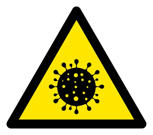 Raster Flat Coronavirus Peringatan Ikon — Stok Foto