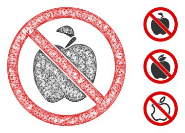 Apple Fruit Çokgen Web Vektörü Örnekleme Yok