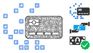 Dijital Kredi Kartı Çokgen Web Vektör Ağ ResimleriComment