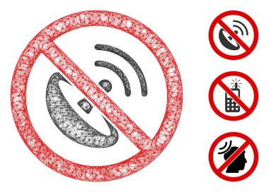 Radyo Aktarıcı Çokgen Web Vektör Ağı İllüstrasyonu Yok