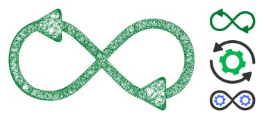 Sonsuz Hareket Çokgen Web Vektörü Ağ Çizimi