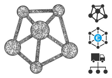 Ağ Bağlantıları Çokgen Web Vektörü Ağ ResmiComment