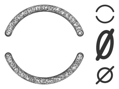 Boş Çokgen Web Vektörü Ağ Çizimi